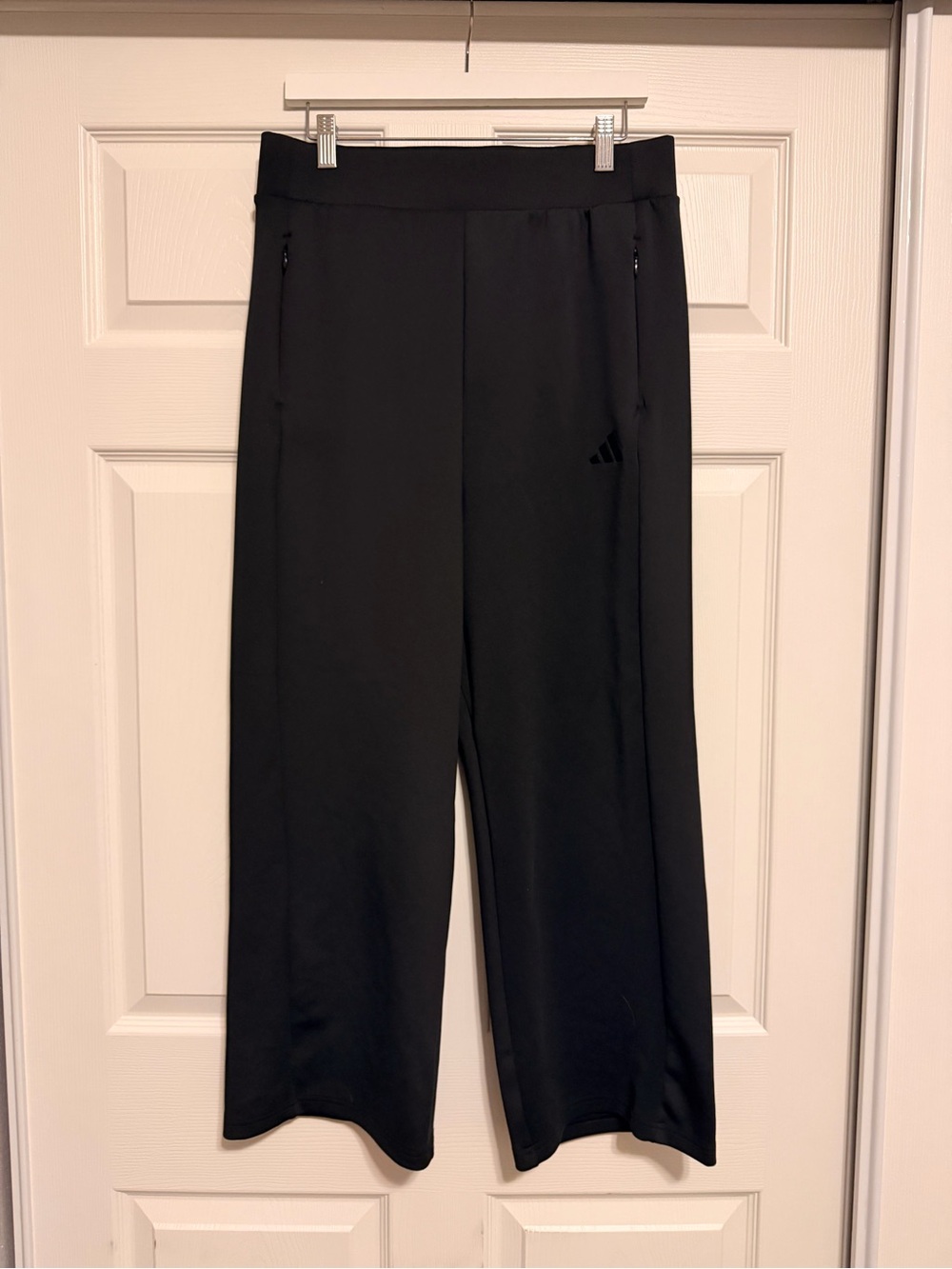 adidas Black Wide-Leg Athletic Pants